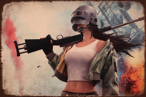 PUBG ブリキ看板 レトロ インテリア コレクション 雑貨 ビンテージ ディスプレイ 壁飾り