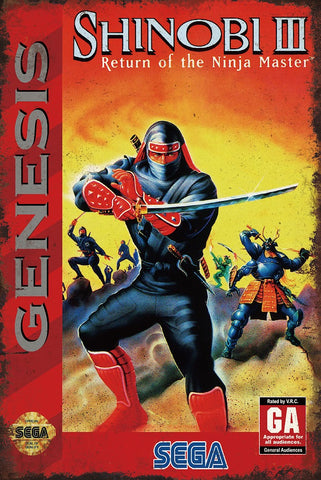 セガ 忍 Shinobi III ブリキ看板 レトロ インテリア コレクション 雑貨 ビンテージ ディスプレイ 壁飾り
