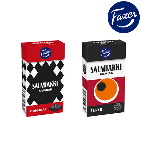 Fazer サルミアッキ グミ 40g ＆ スーパーサルミアッキ リコリス グミ 38g 2箱セット