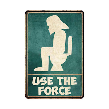 トイレ ダースベイダー ユーズザフォース ブリキ看板 ユーモア インテリア 雑貨 壁飾り