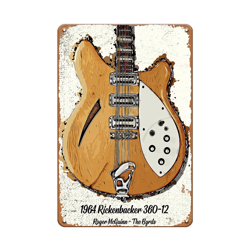 Rickenbacker 360-12 ギター ブリキ看板 1964年モデル ヴィンテージ 音楽 インテリア