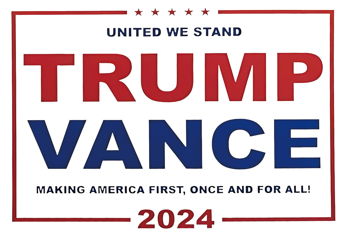 トランプ バンス 2024年 大統領選 看板 ブリキ看板