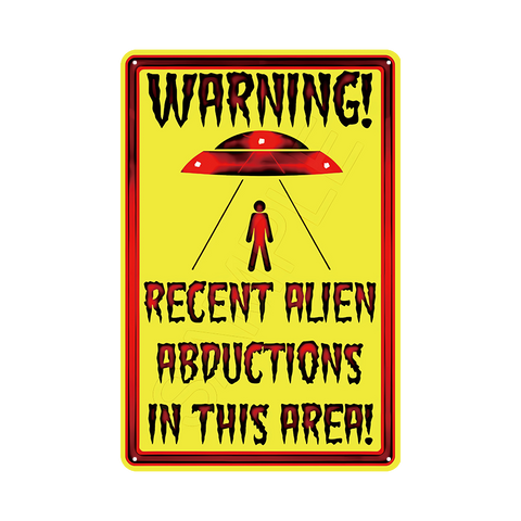 UFO 警告看板 ブリキ看板 エイリアン注意 ヴィンテージ レトロ サイン