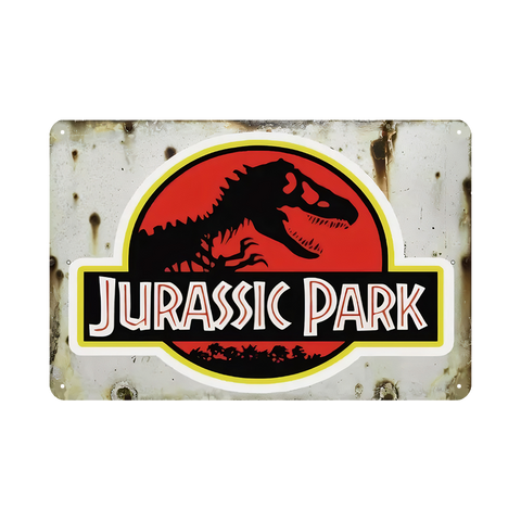 ジュラシックパーク 映画 ロゴ ヴィンテージ レトロ ブリキ看板 インテリア 雑貨 コレクション