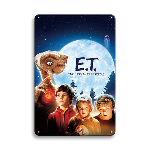 E.T. エイリアン 映画 ポスター ヴィンテージ レトロ ブリキ看板 インテリア コレクション 雑貨
