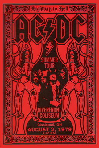 ブリキ看板 AC/DC ハイウェイ・トゥ・ヘル サマーツアー ポスター インテリア雑貨 レトロ デコレーション