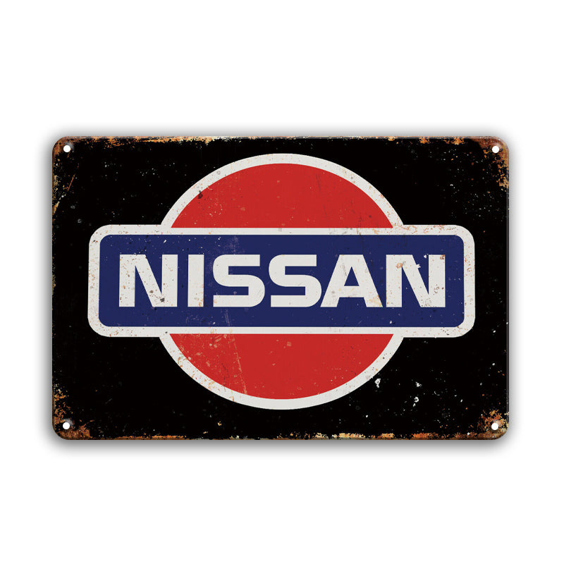 NISSAN 日産 ロゴ ヴィンテージ ブリキ看板
