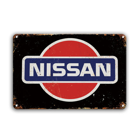 NISSAN 日産 ロゴ ヴィンテージ ブリキ看板