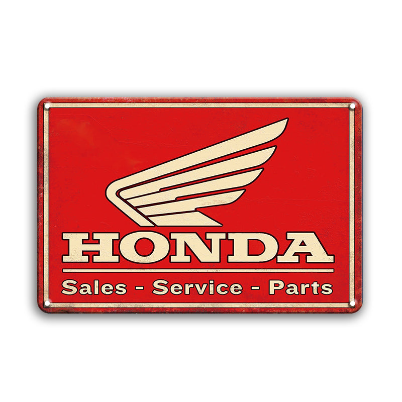HONDA ホンダ セールス サービス パーツ ロゴ ヴィンテージ ブリキ看板
