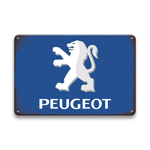 PEUGEOT プジョー ロゴ ブリキ看板 ヴィンテージ 車 ガレージ インテリア 雑貨 壁飾り