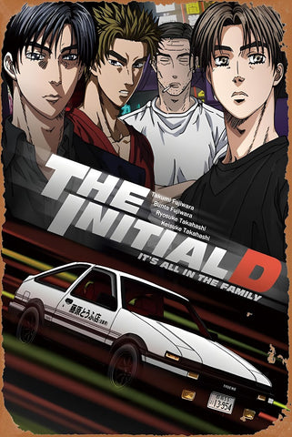 ブリキ看板 イニシャルD 頭文字D AE86 アニメ 車 レトロ インテリア 壁飾り 雑貨