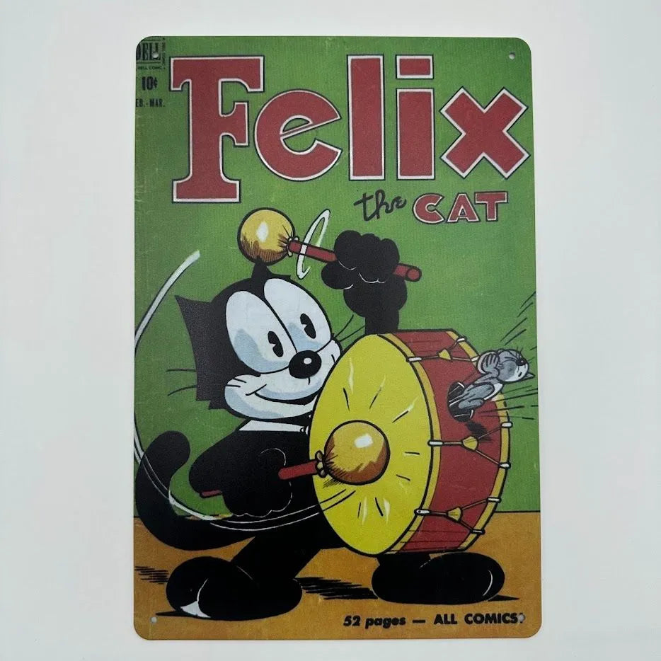 ブリキ看板 フィリックス・ザ・キャット レトロ インテリア 雑貨 ビンテージ 壁飾り おしゃれ
