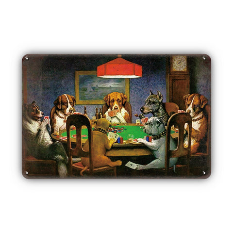 犬 ポーカー ブリキ看板 ビンテージ インテリア 雑貨