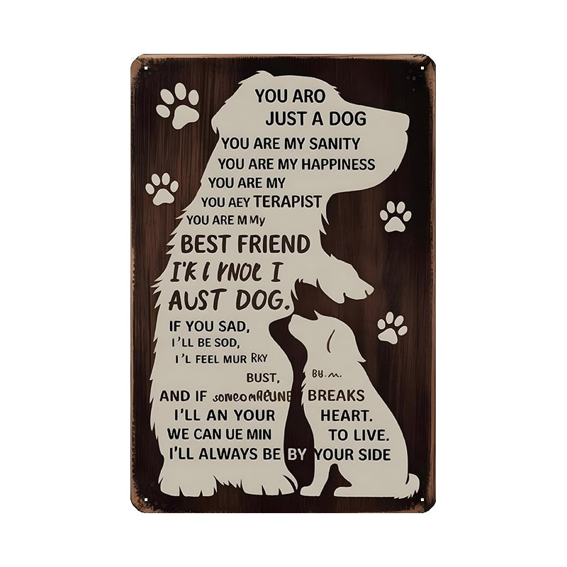 ブリキ看板 犬 インテリア 壁飾り レトロ アンティーク ドッグ アート ポスター ディスプレイ 雑貨