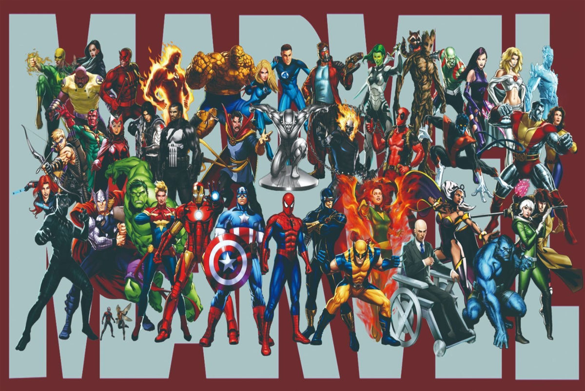 マーベル ブリキ看板 アベンジャーズ スパイダーマン アイアンマン キャプテンアメリカ ヒーロー集合