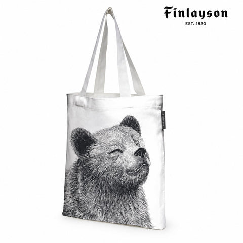 Finlayson テディベア＆ハリネズミ柄 トートバック 41.5×36cm