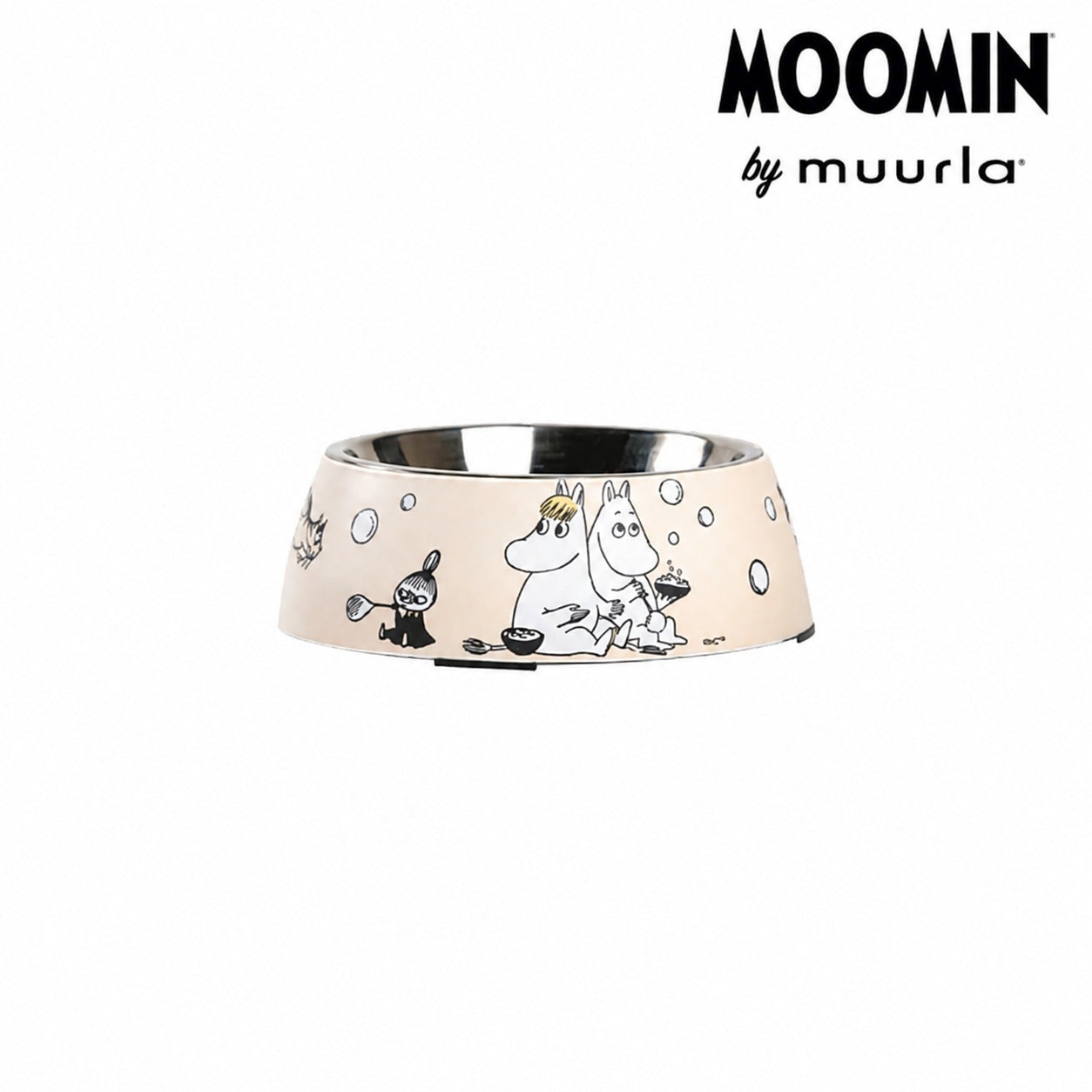 Muurla ムーミン ペットフード ボウル Mサイズ ベージュ 4.5cm