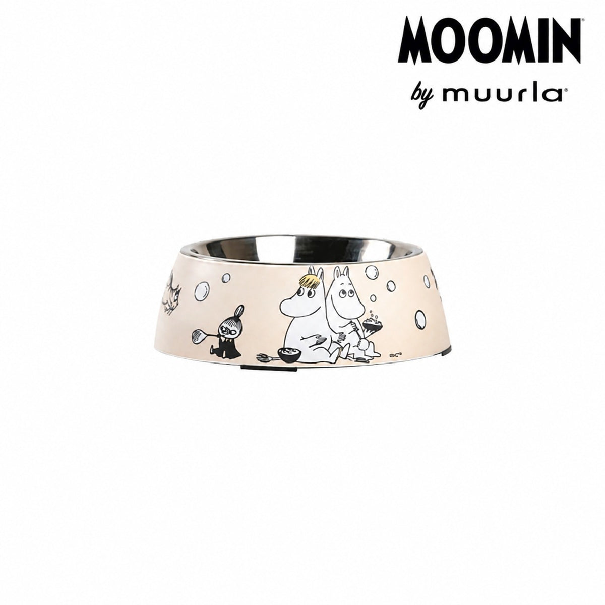 Muurla ムーミン ペットフード ボウル Mサイズ ベージュ 4.5cm