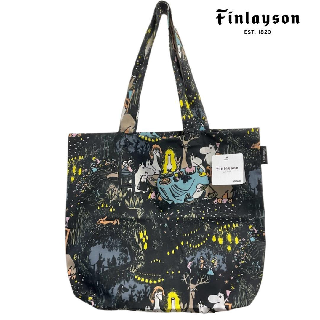 Finlayson ムーミン スターブラック 手提げバック 40×44cm