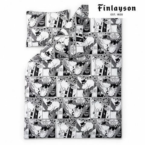 Finlayson ムーミンパパ コミック絵柄の布団 枕カバー150×210cm