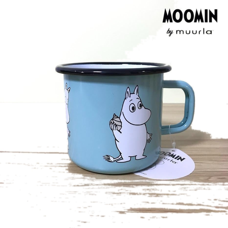 Muurla ムーミン ホーローマグカップ 水色 3.7dL (370mL)