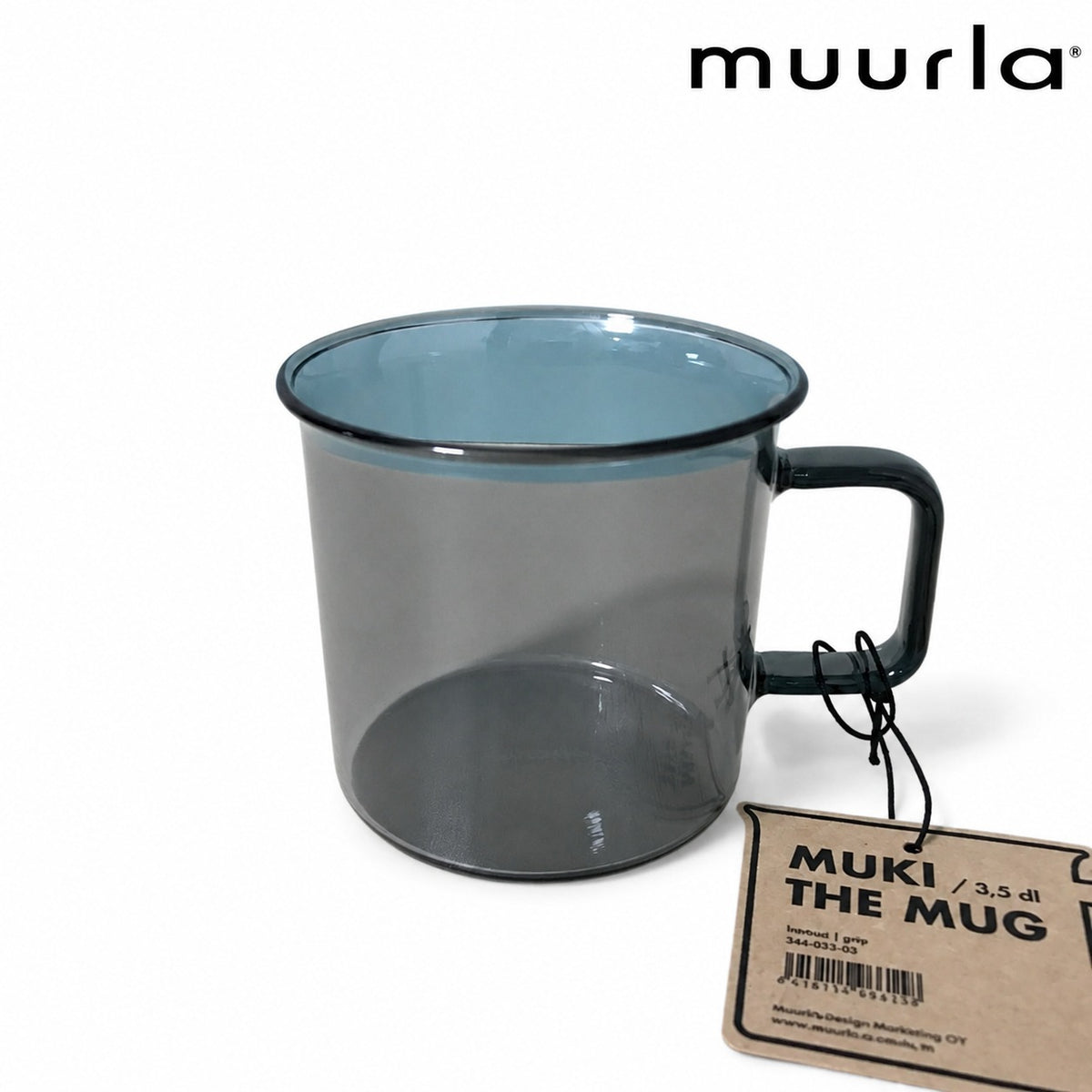 Muurla ブラック ガラスマグカップ 3.5dL(350mL)