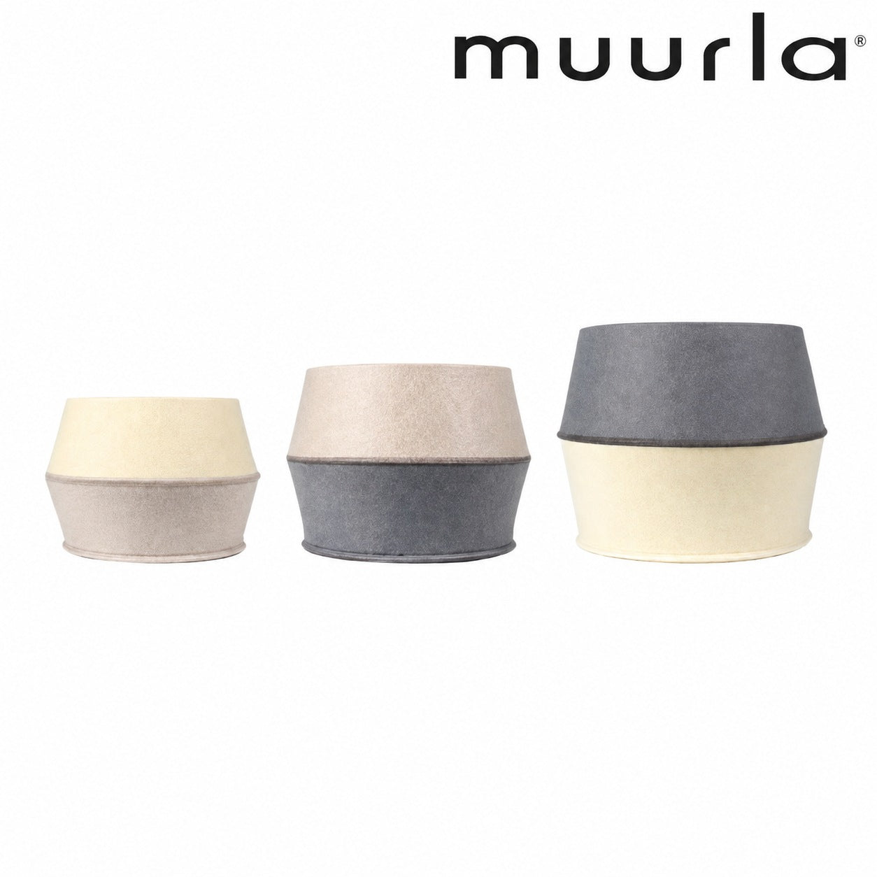 Muurla フラワーポット カバー バスケット3セット 27cm