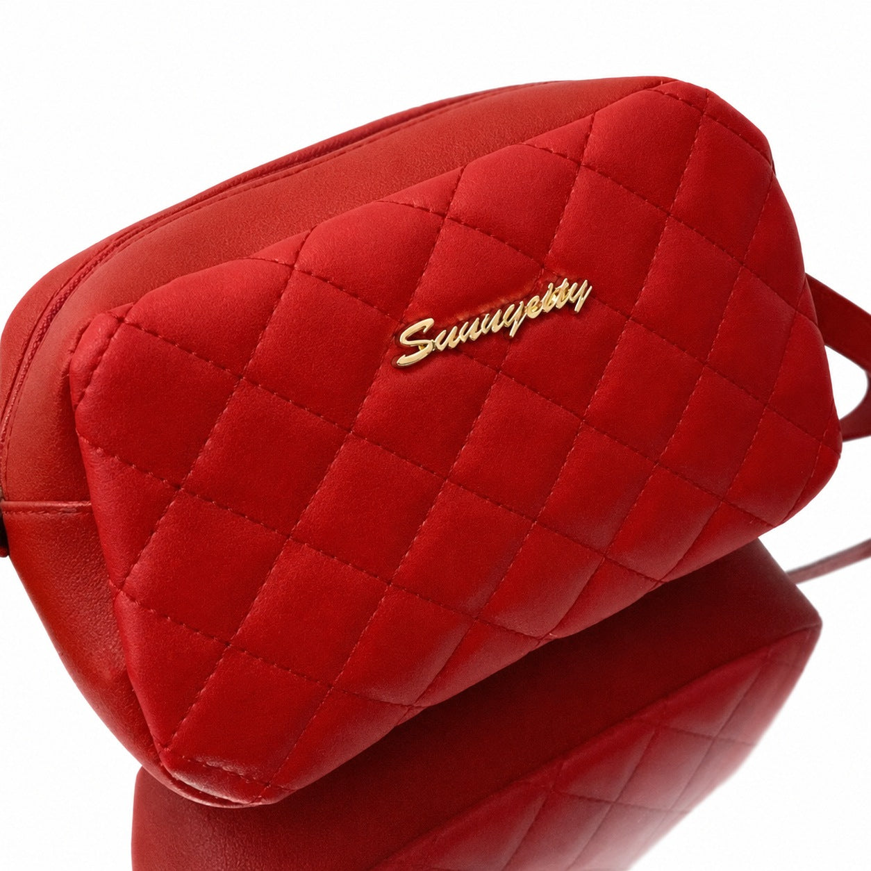 レディース ショルダーバック レッド 24cm