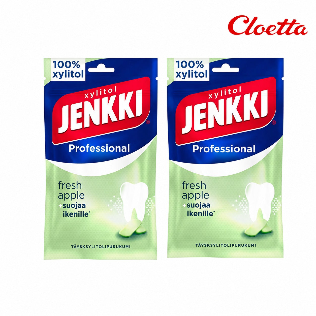 Jenkki フレッシュアップル チューインガム 2袋×80g セット