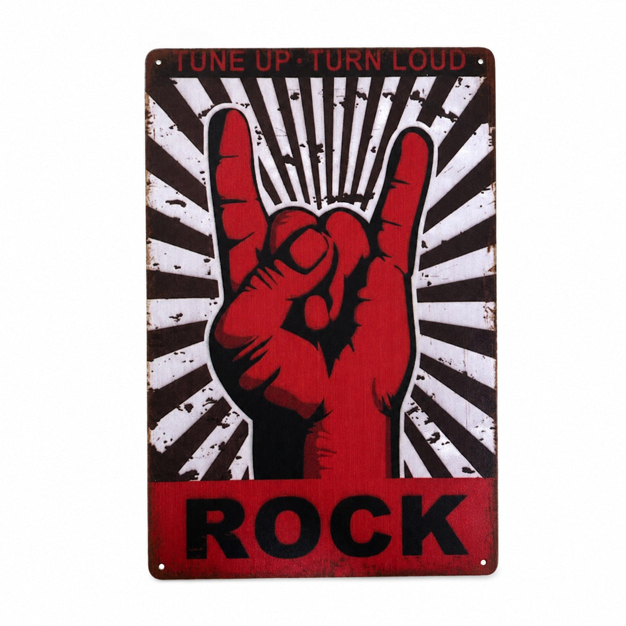 レトロ ブリキ看板 ROCK 20×30cm
