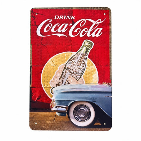 レトロ ブリキ看板 コカ・コーラ Car 20×30cm