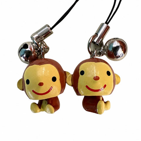 ゆらゆら干支 さる キーホルダー 2個×2cmセット
