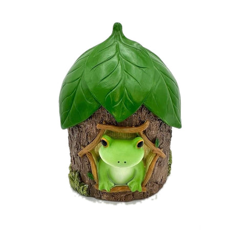 コポー ミニガーデン ウッドハウスにいるカエル 14cm