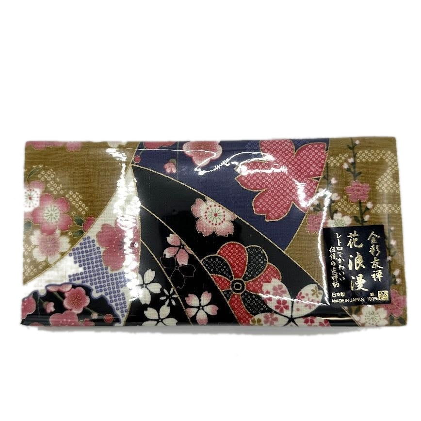 レトロでかわいい友禅柄 花浪漫 長財布 18cm