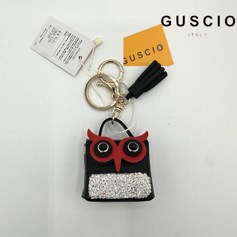 GUSCIO フクロウ キーホルダー ブラック 5.5cm