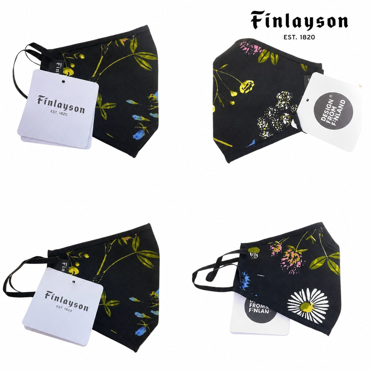 Finlayson 花柄 マスク12x17cm