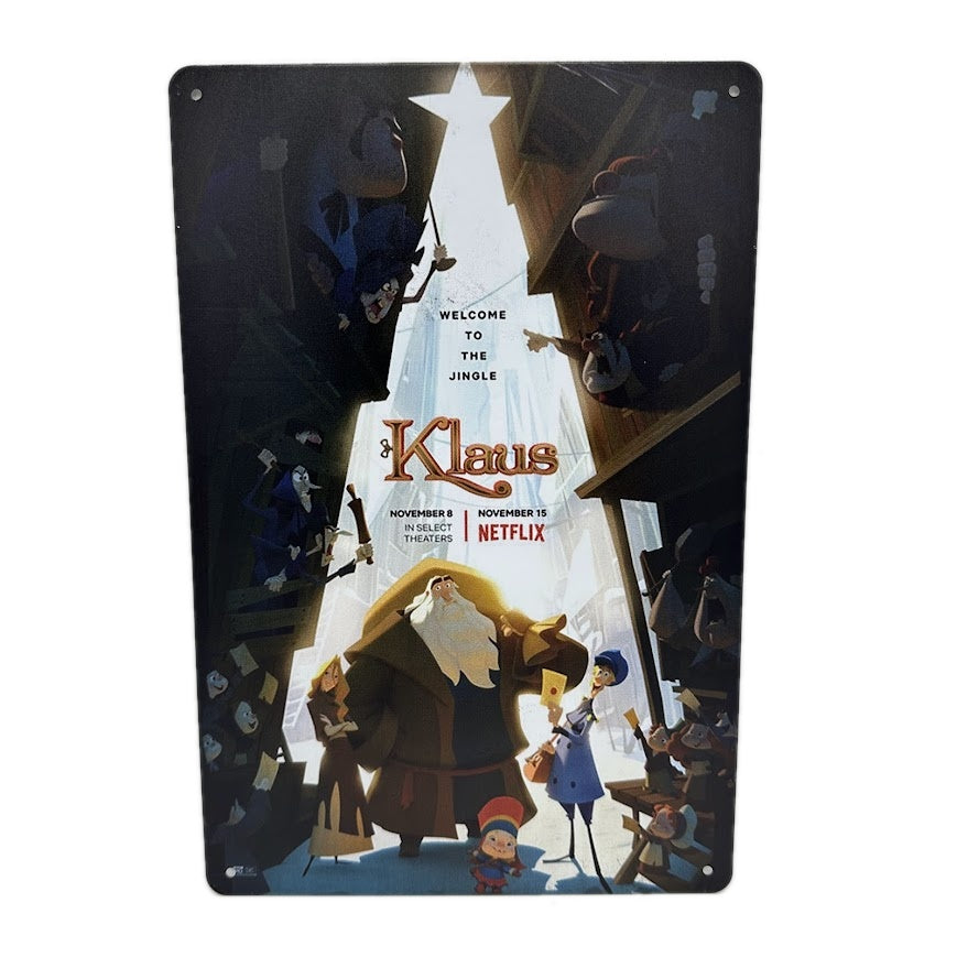 クラウス ブリキ 看板 レトロ Netflix
