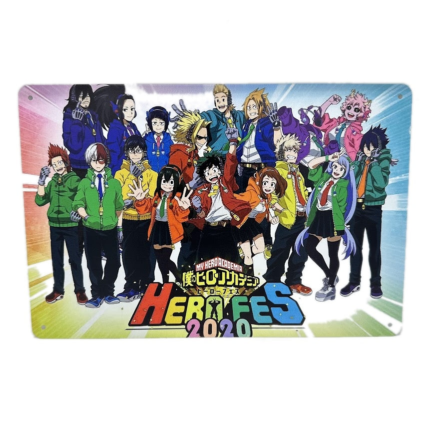 僕のヒーローアカデミア ブリキ 看板 レトロ ヒーローフェス2020