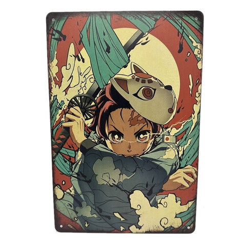 鬼滅の刃 炭治郎 レトロ アニメグッズ ブリキ 看板