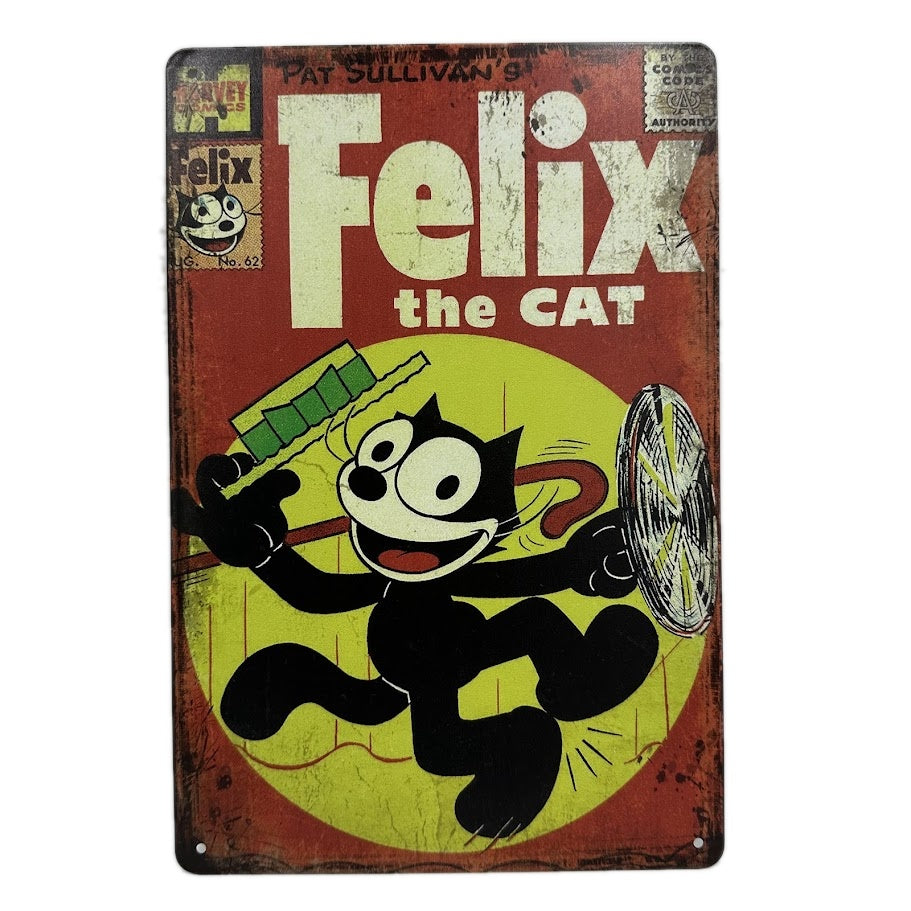 フィリックス・ザ・キャット レトロ ブリキ 看板 キャラクター グッズ