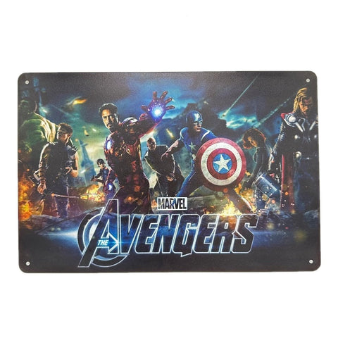 アベンジャーズ ブリキ 看板 レトロ アイアンマン キャプテンアメリカ