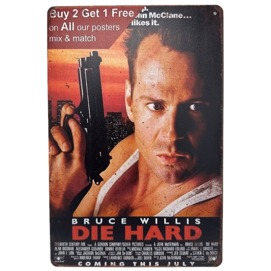 レトロ ブリキ 看板 ダイ・ハード (Die Hard)
