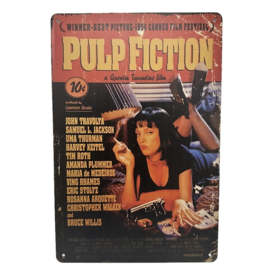 レトロ ブリキ 看板 Pulp Fiction パルプ・フィクション 映画