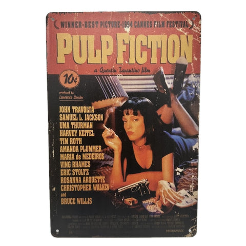 レトロ ブリキ 看板 Pulp Fiction パルプ・フィクション 映画