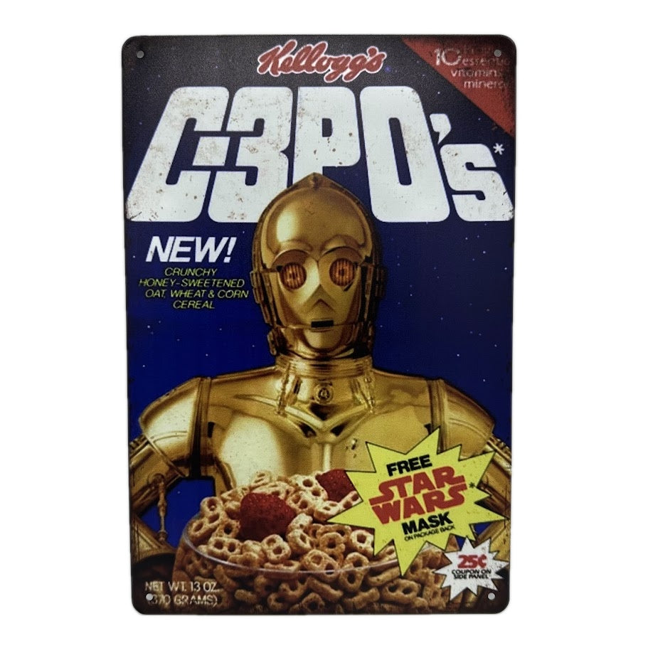 レトロ ブリキ 看板 C-3PO's シリアルボックス