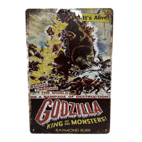 レトロ ブリキ 看板 ゴジラ キング・オブ・モンスターズ