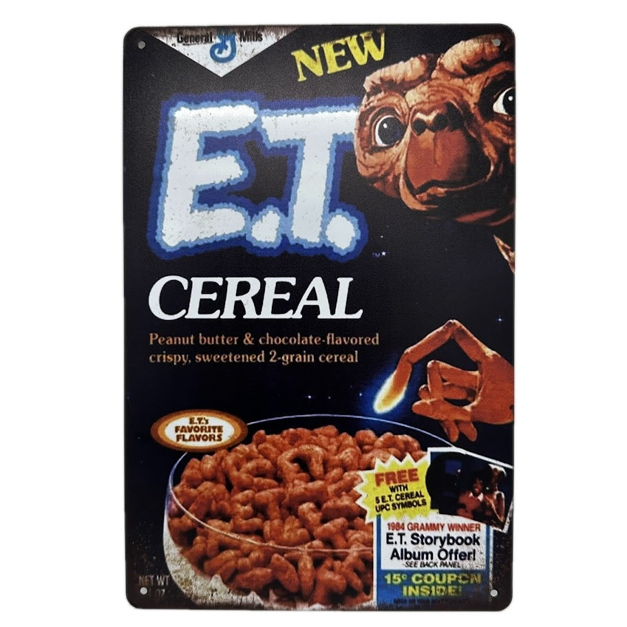 レトロ ブリキ 看板 E.T. シリアル パッケージ