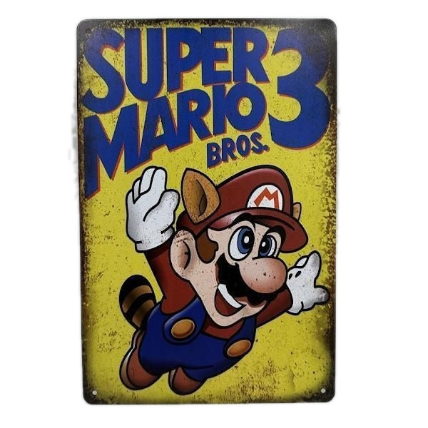 スーパーマリオブラザーズ3 ブリキ看板 任天堂 レトロゲームキャラクター