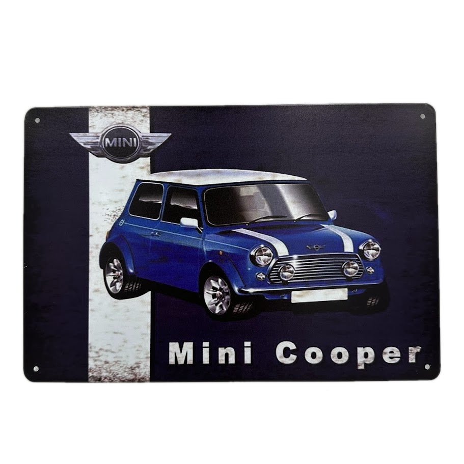 Mini Cooper ブリキ看板 レトロ カーインテリア クラシック