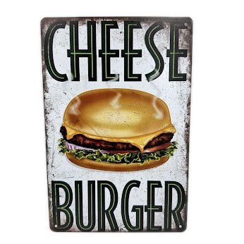 ブリキ看板 Cheeseburger レトロ ビンテージ インテリア